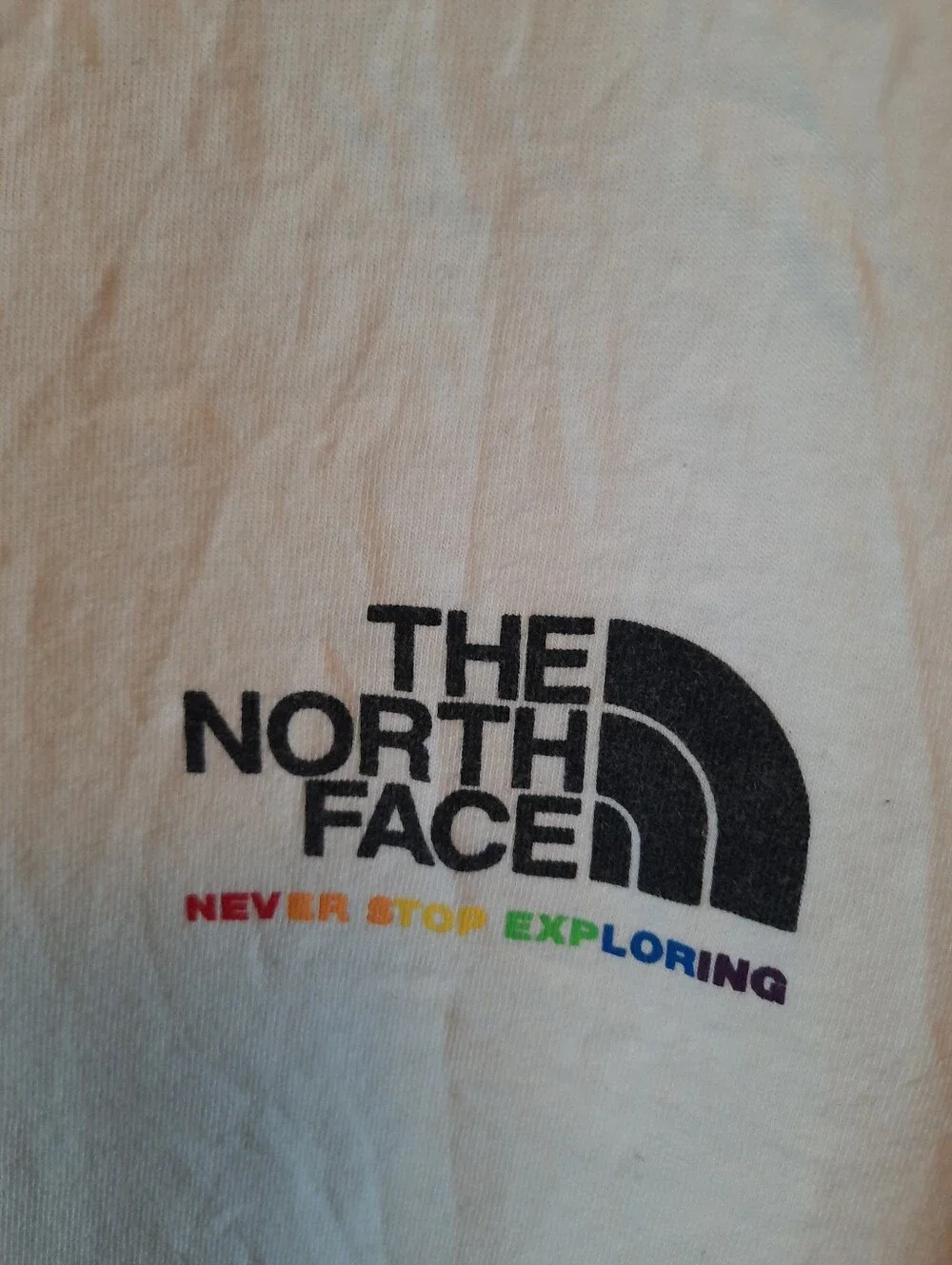 The North Face Pride Tank Top 100% Cotton White Graphic Rainbow Logo Size XL